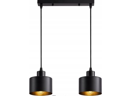 LED závěsné stropní svítidlo 2x E27 černé