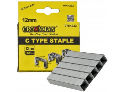 Sponky pro ruční sešívačky 1000KS TYP C 07x12mm