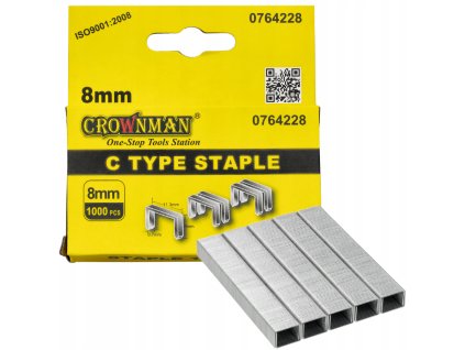 Sponky pro ruční sešívačky 1000KS TYP C 07x8mm