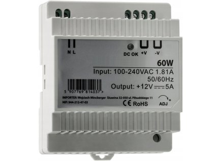 51154 led zdroj na din listu 12v 60w 5a