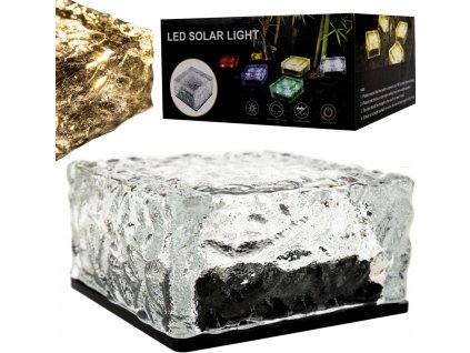 52312 led solarni prijezdova lampa ice cube 10x10 tepla barva