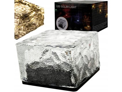 52309 led solarni prijezdova lampa ice cube 7x7 neutralni barva