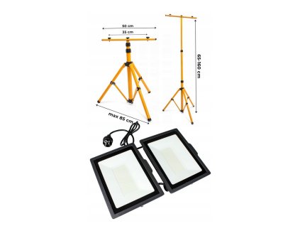 52813 2x100w led reflektor se stojanem neutralni barva
