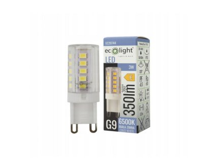 52579 1 led zarovka g9 3w 3500lm studena bila