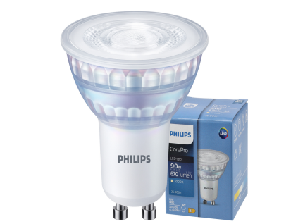 52609 led zarovka philips gu10 6 7 w corepro 60 tepla bila
