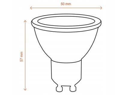 53317 led zarovka gu10 10w 6500k 230v 900lm studena bila
