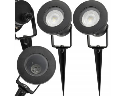 53002 2x led zahradni lampa bodove svetlo gu10 ip65 cerna