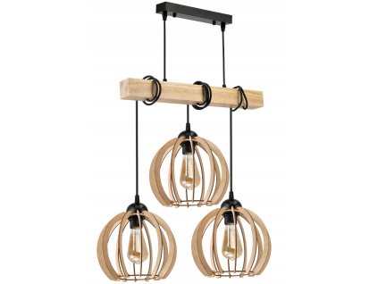 52945 led stropni zavesna lampa dreveny tram 3xe27