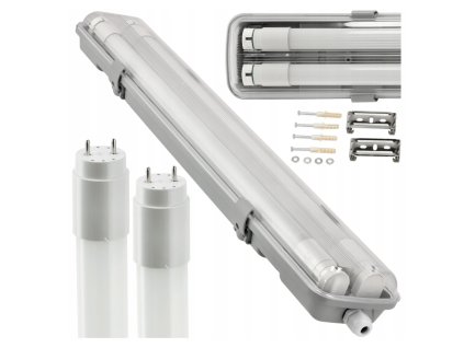 47185 hermeticke svitidlo 2x120cm 2x led trubice neutralni bila