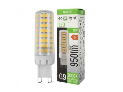 LED žárovka G9 10W 950lm 3000K - teplá bílá