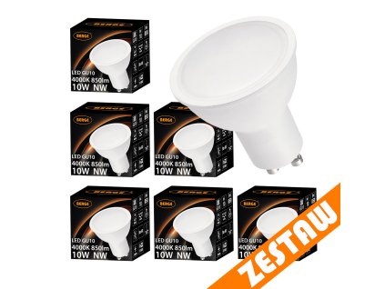 SADA 6x LED žárovek GU10 10W Premium