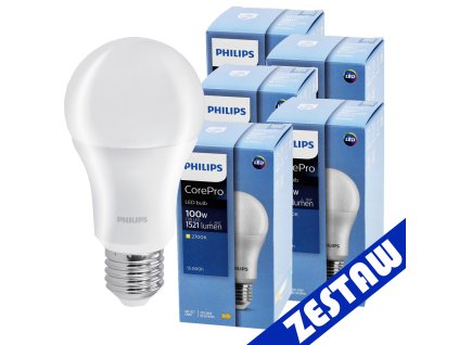 SADA 5x LED žárovka Philips E27 13W 1521lm 2700K EyeComfort CorePro