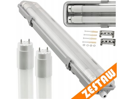 SADA 4 hermetických LED svítidel 120cm + LED trubice do garáže
