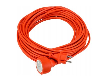 Prodlužovací kabel 20m pro zahradní sekačku, dlouhý, 230V, 2x1mm2, 10A, 2000W