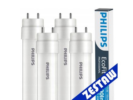 SADA 4x LED trubice Philips 150cm 23W 2300lm 6500K 20000h EcoFit