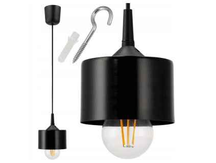 STROPNÍ ZÁVĚSNÁ SVÍTIDLA LED LUSTR E27 NASTAVITELNÉ 0-100CM HLINÍKOVÉ STÍNIDLO