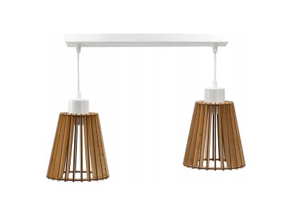 Dřevěný LED lustr stropní závěsný lampa E27
