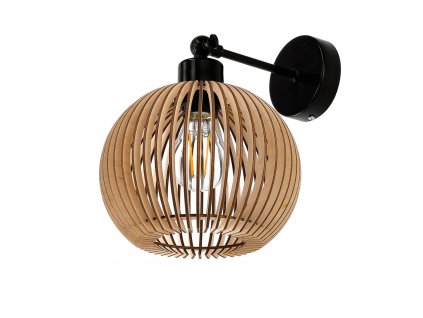 Dřevěná koule LED stropní lampa E27