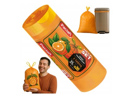 Voňavé pytle na odpadky se stahovací šňůrkou 35 l, sada 20 kusů