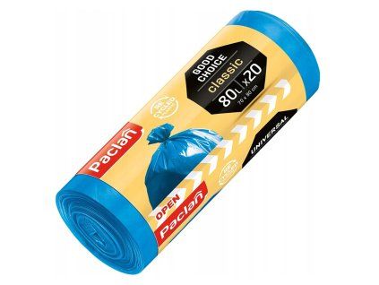54247 pytle na odpad classic 80l 20 ks paclan blue waste 70 x 90cm