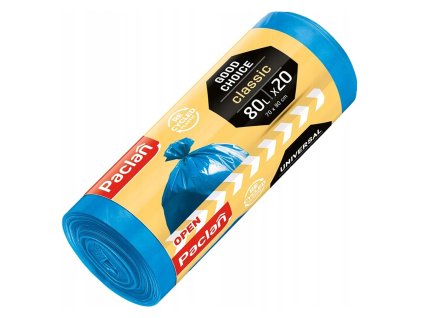 Pytle na odpad CLASSIC 80L 20 ks Paclan Blue Waste 70 x 90cm