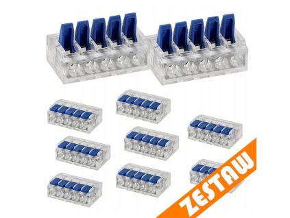 SADA 10x rychlokonektorů 5vodičových 32A 0,2-4mm 4KV 250V rychlokonektorů