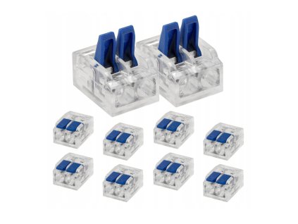 SADA 10 kusů. Rychlokonektor Rychlokonektor 2vodičový 32A 0,2-4mm 4KV Instalace 250V