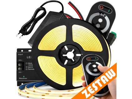 Sada COB Neon LED pásků 12V 5m 320 diod 60W 8mm Dálkové ovládání