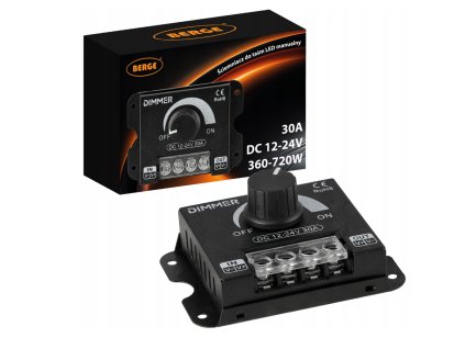 Stmívač LED pásků 12–24V DC Manuální 30A