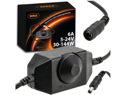 Stmívač LED pásků 12V/24V s nastavitelným potenciometrem 6A
