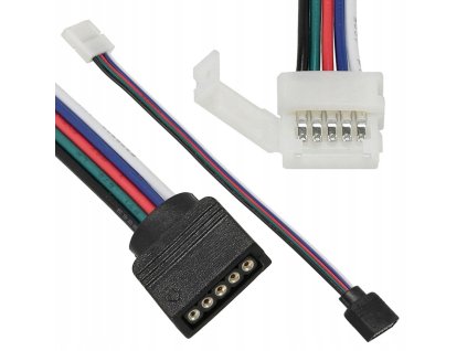 Konektor LED, zacvakávací konektor, regulátor pásku, 5pinový RGBW, pro 10mm RGBW pásek