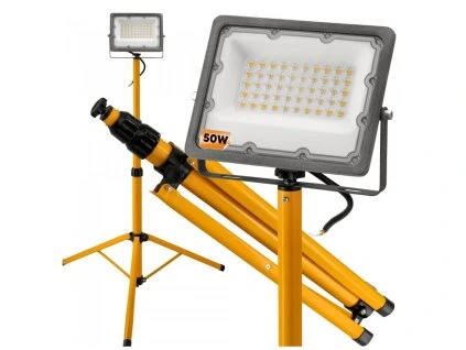 50W LED reflektor + stojan 140 cm - neutrální bílá
