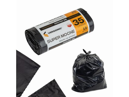 Pytle na odpad 36L černé univerzální 15 ks.