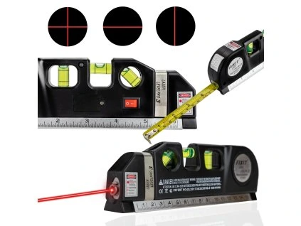 Laserová vodováha s metrem 250 cm