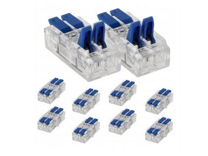 SADA 10 ks 2kolíkových 4mm elektrických rychlokonektorů