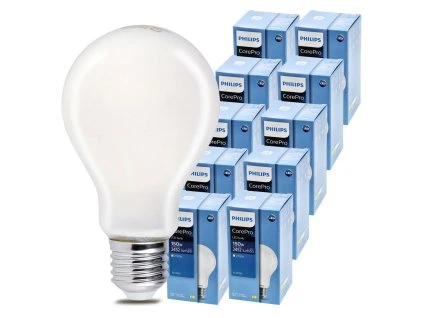 10x LED žárovka E27 PHILIPS 17,5W 2452lm 2700k Corepro Premium A67