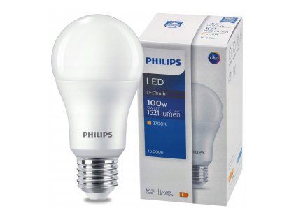 LED žárovka PHILIPS E27 a60 13w 1521lm 2700k - teplá bílá