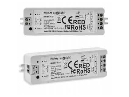 Stmívač LED pásků rf mono 5-36v 12v 24v 8a