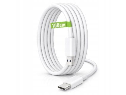 55885 1m sitovy kabel usb a usb c 20w bily pro nabijeni a prenos dat