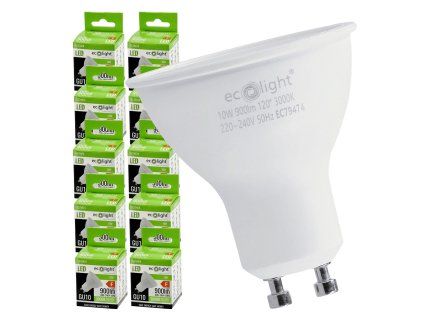 6x LED žárovka GU10 10W teplá bílá