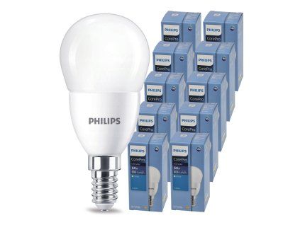 10x LED žárovka E14 7W 806lm teplá bílá 2700k 230v PHILIPS corepro