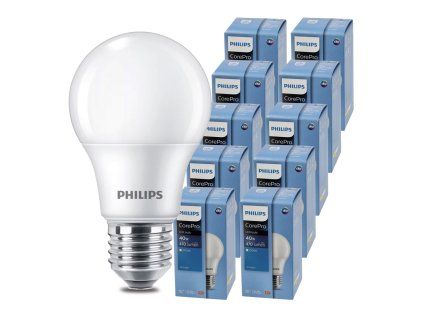10x LED žárovka PHILIPS E27 4,9W – teplé barvy a úspora energie