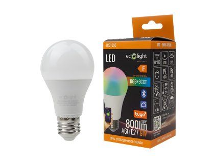 56655 1 led zarovka e27 rgb cct 9w bluetooth tuya smart inteligentni halogenova