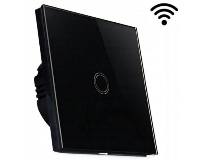 wlacznik pojedynczy wifi czarny 2