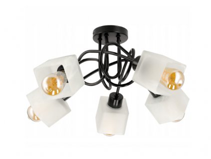 34530 led zavesna lampa loft 5xe27 cube white