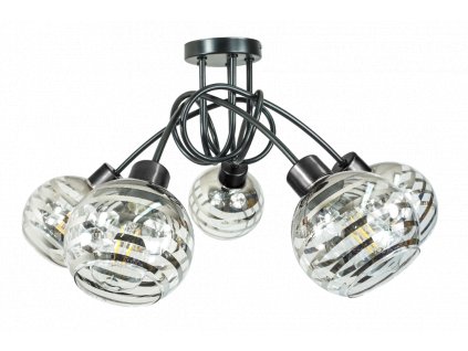 36873 stropni svitidlo led loft 5xe27 glass ball stripes