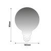 40800 led zarovka g95 e27 6w filament kourova tepla bila