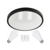 Kulaté černé přisazené stropní svítidlo n/t 2x E27 + 2x LED žárovka