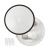 Kulaté černé přisazené stropní svítidlo n/t 2x E27 + 2x LED žárovka