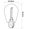 49003 2 led zarovka pro girlandy e27 1w tepla bila
